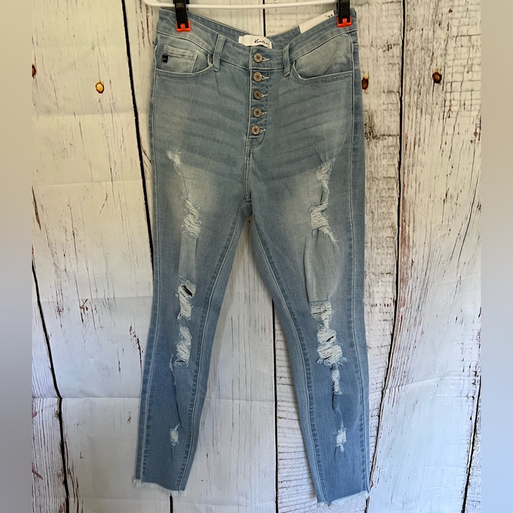 Kancan Skinny Ankle High Rise Distressed jeans
